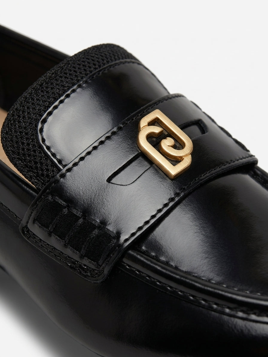 Mokasyny damskie Liu Jo Preppy 01 SF5129 Preppy 01 czarne skórzane