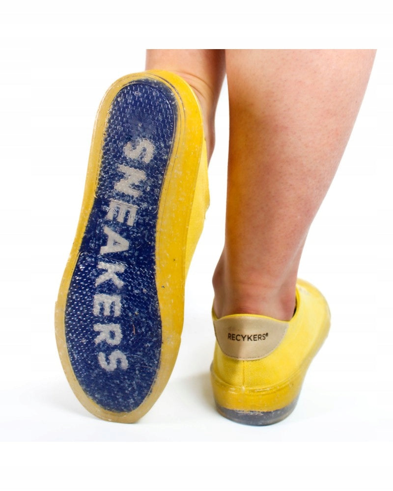 Trampki Damskie Recykers Letnie Materiałowe Sneakersy Żółte r. 38