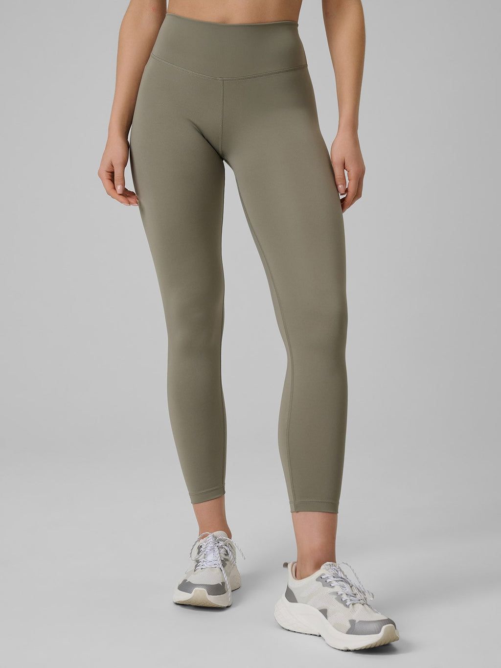 Legginsy Damskie 4F FNK F458 Sportowe Oliwkowe Khaki Szybkoschnące