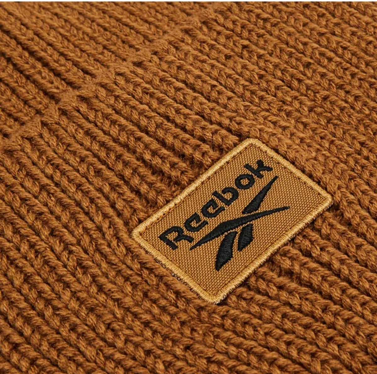 Reebok Czapka Beanie Zimowa Uniseks Brązowa Logowana Ciepła