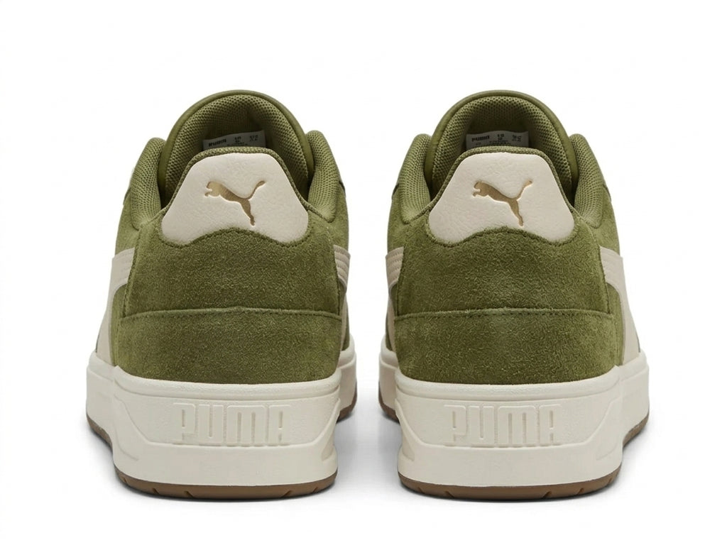 Buty Męskie Puma Shuffle Downtown SD Sportowe Zielone Zamszowe