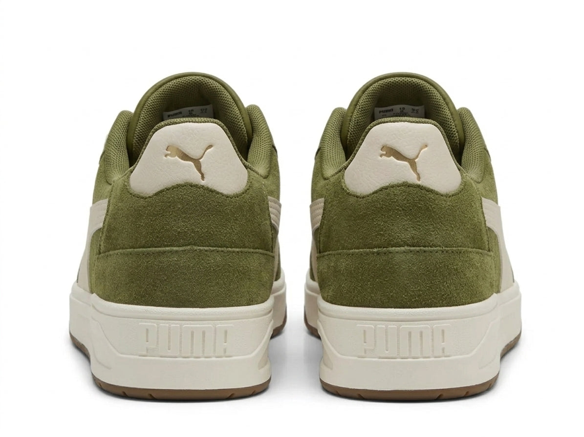 Buty Męskie Puma Shuffle Downtown SD Sportowe Zielone Zamszowe