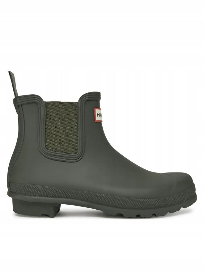 Hunter Oliwkowe Buty Damskie Kalosze Gumowe Niskie Wsuwane Wytrzymałe r.37