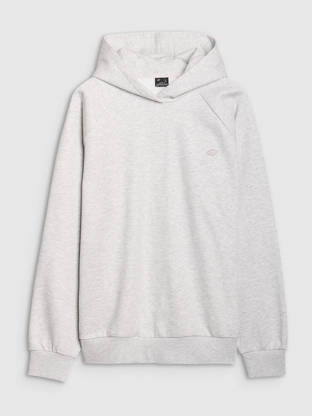4F Szara Bluza Damska Sportowa z Kapturem Przez Głowę Oversize Unisex