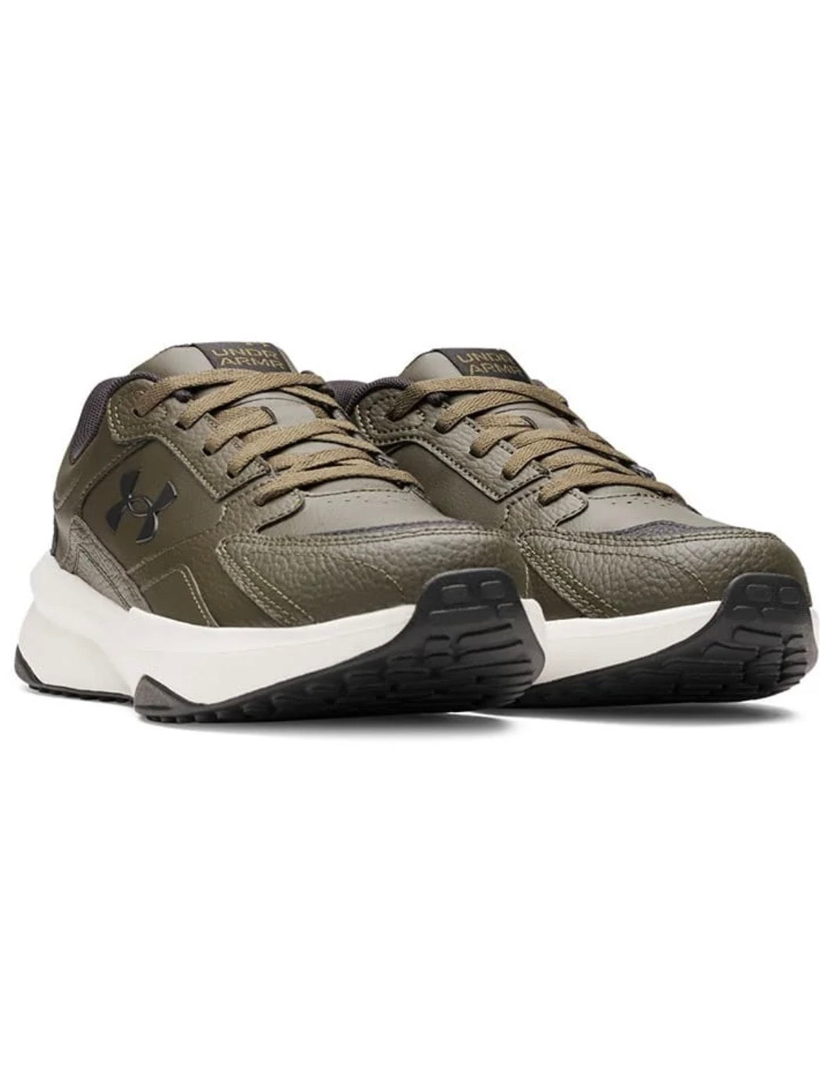 Under Armour Buty Męskie Sportowe Sneakersy Khaki Skórzane Wygodne Edge