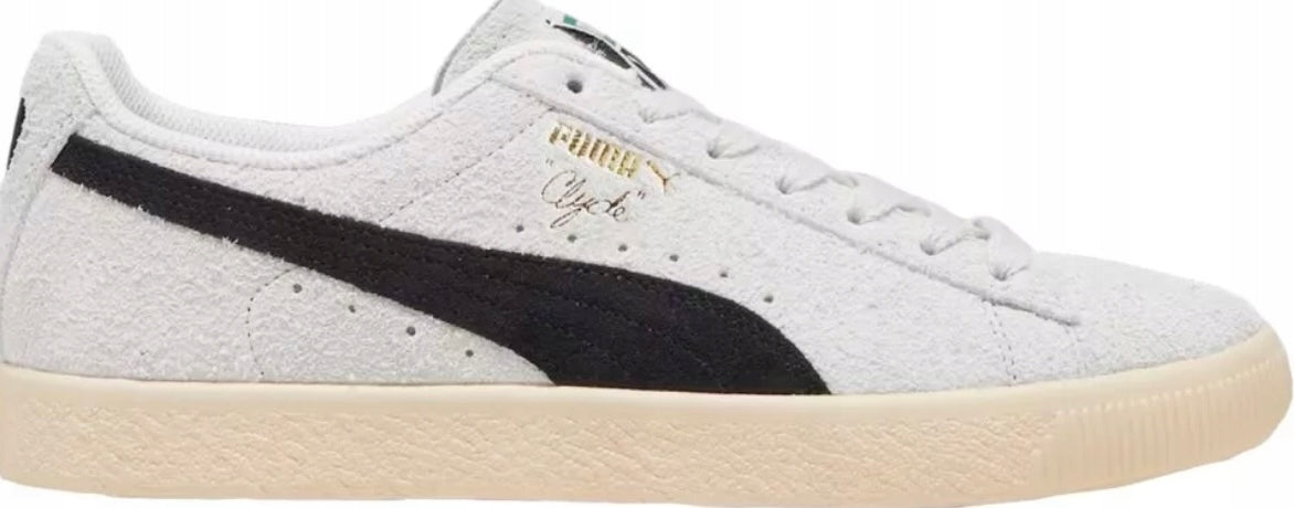 PUMA Clyde Hairy Suede Białe Skórzane Buty Damskie Sportowe Sneakersy r.38