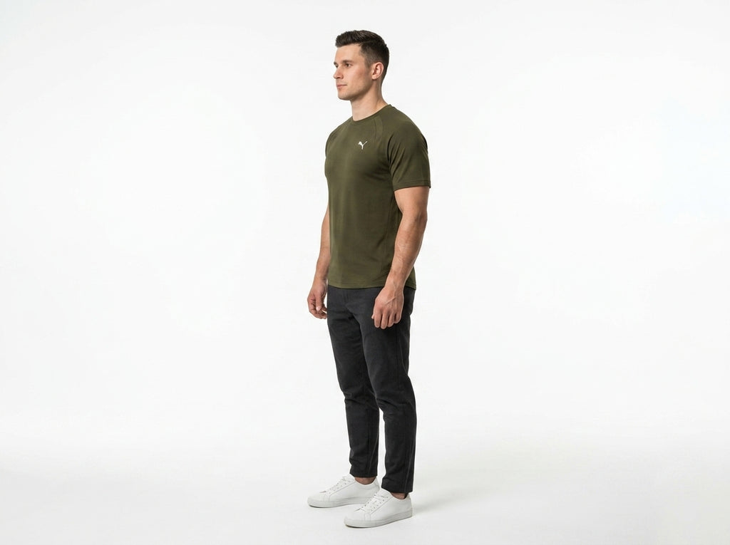 Koszulka Męska Puma Evostripe 68822970 Sportowa Zielona