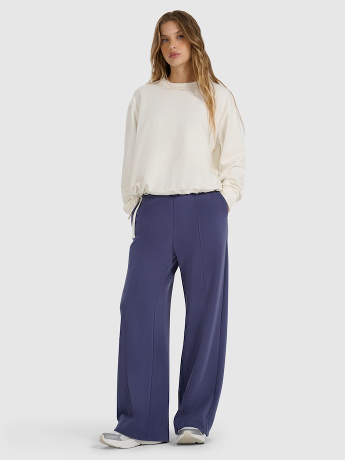 Bluza damska 4F F1837 sportowa biała prążłowana nierozpinana