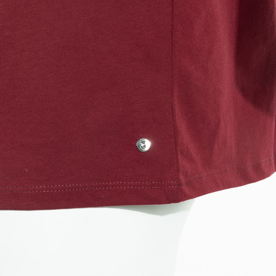 Joma Czerwony T-shirt Męski Bluzka na Krótki Rękaw Gładka Bawłna Casual