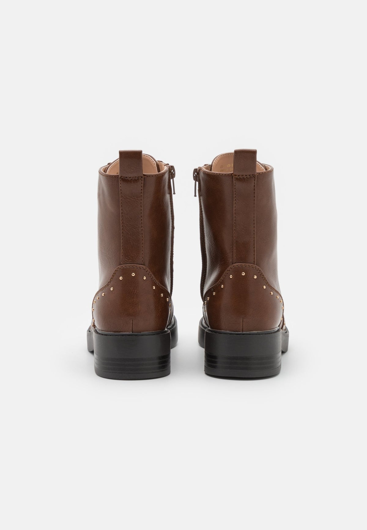 Anna Field Brązowe Skórzane Buty Damskie Sznurowane Botki za Kostkę r. 38