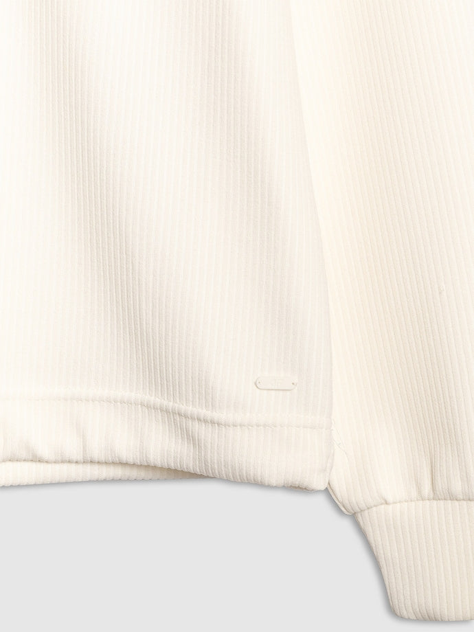 Bluza damska 4F F1837 sportowa biała prążłowana nierozpinana