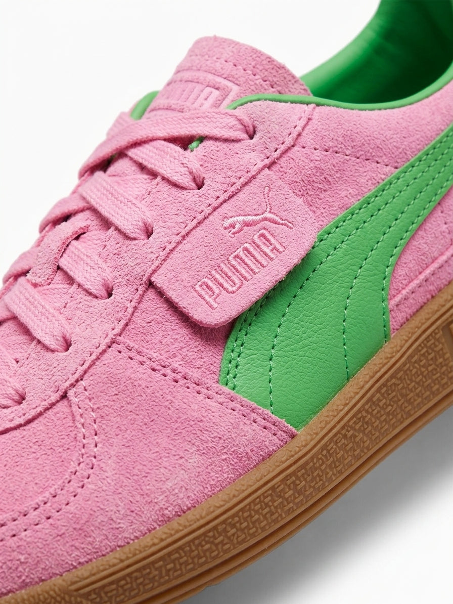 Sneakersy Damskie Puma Palermo Special Różowe Zielone Zamsz 37