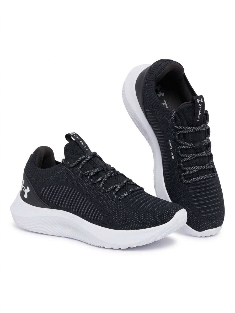 Buty Męskie Under Armour Dynamic 2 Treningowe Czarne Sznurowane