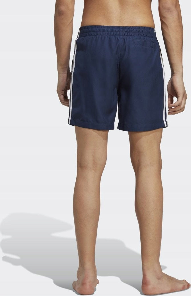 Adidas Granatowe Kąpielówki Chłopięce Materiałowe Wiązane z Logo r.XS
