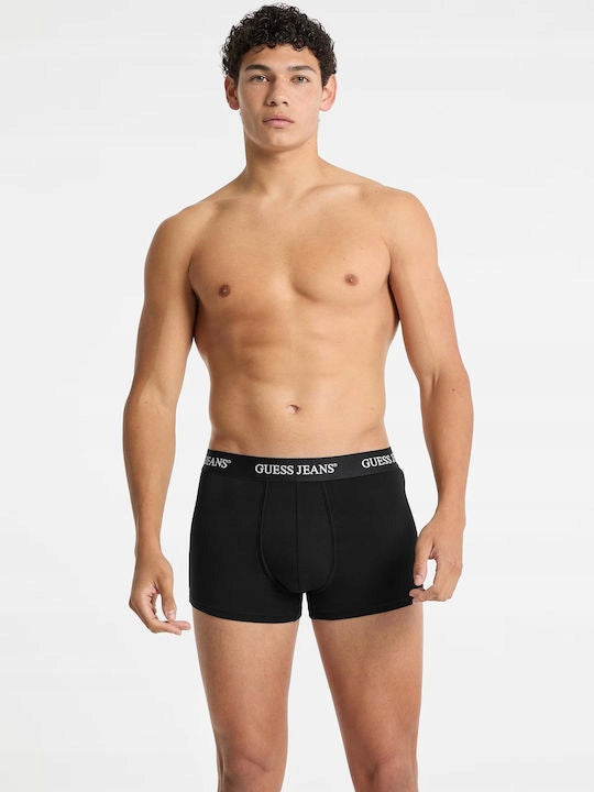 Guess Męskie Bokserki 3-pack Elastyczne Baweniane Dopasowane Logo