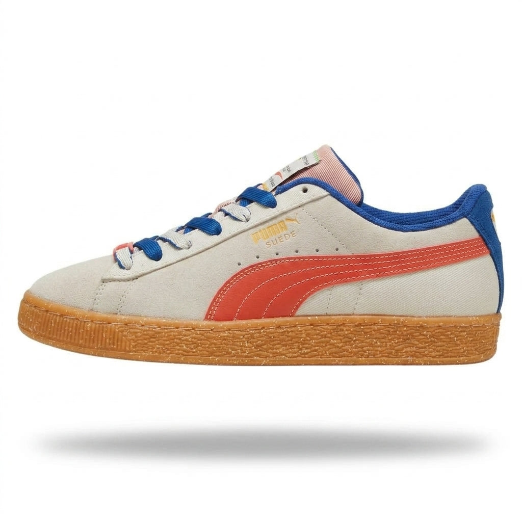 Buty Sportowe Sneakersy Męskie Puma Suede Podium Kremowo-brązowe