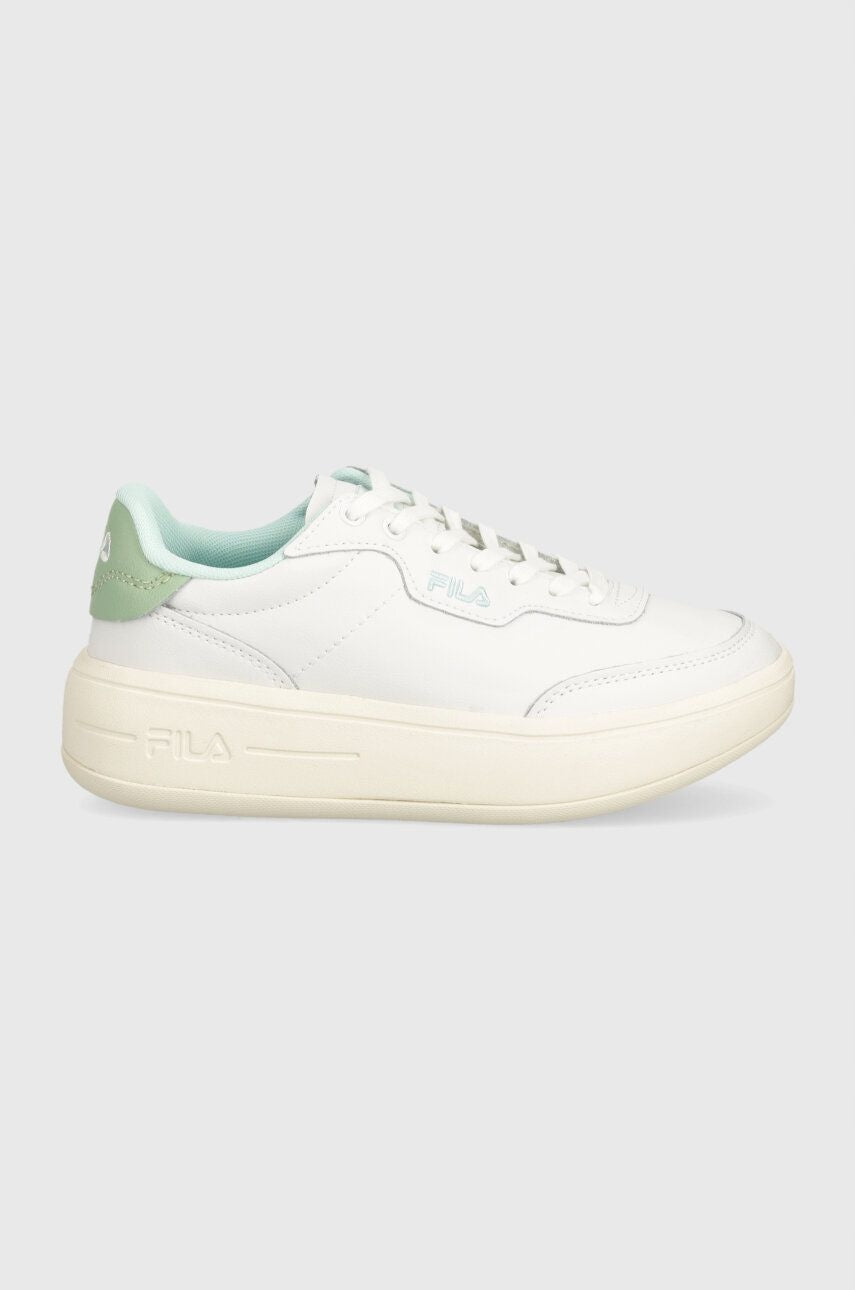 Fila Białe Skórzane Buty Damskie Sportowe Sneakersy Platforma Premium L