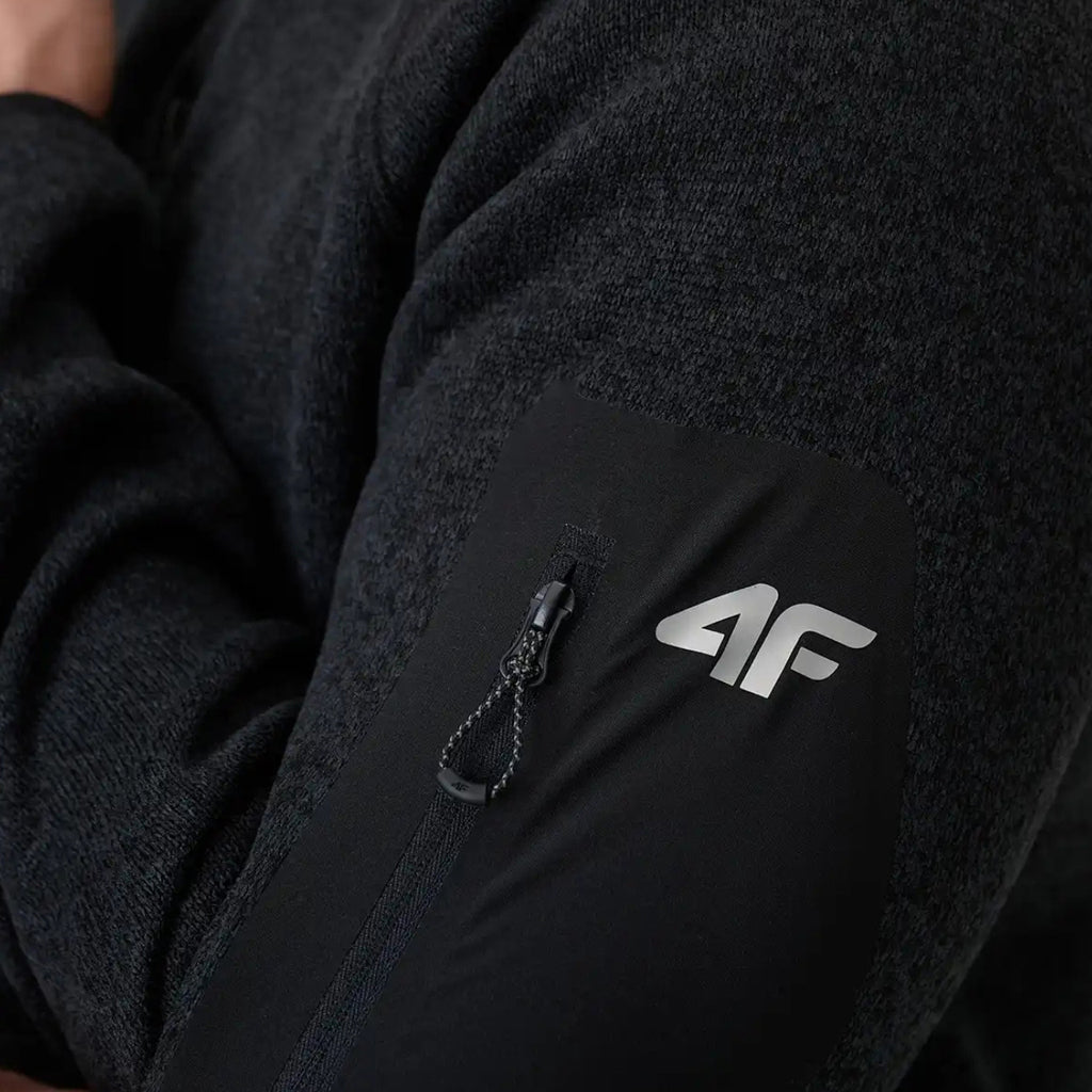 Polar męski 4F M443 outdoor czarny pełny zamek Sportowy