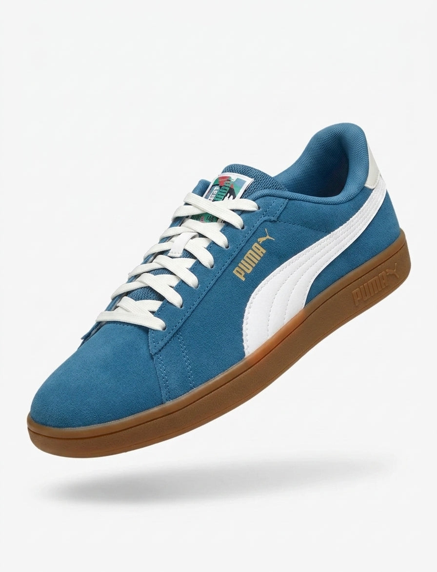 Puma Smash 3.0 Zamszowe Sneakersy Damskie Trampki Niebieskie