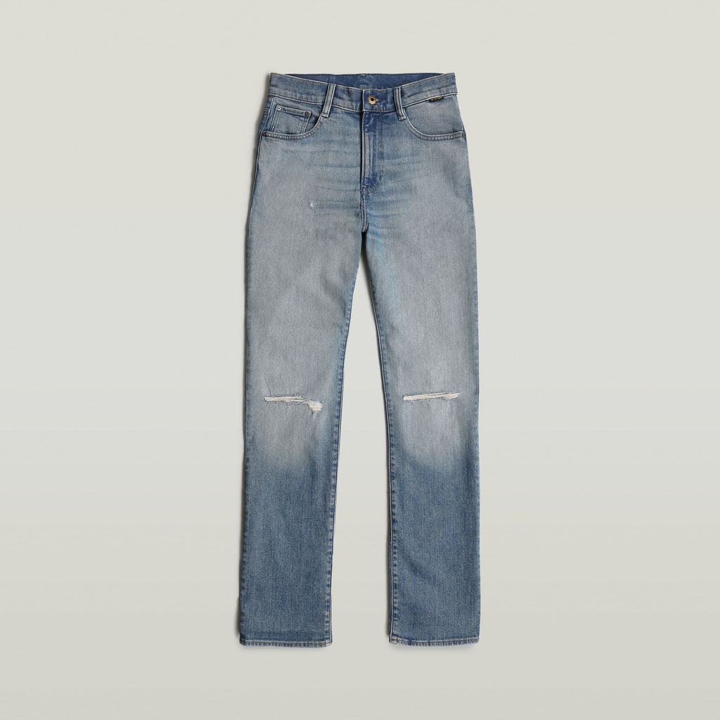 G-star Niebieskie Jeansy Damskie Viktoria High Straight Ripped r.31/34