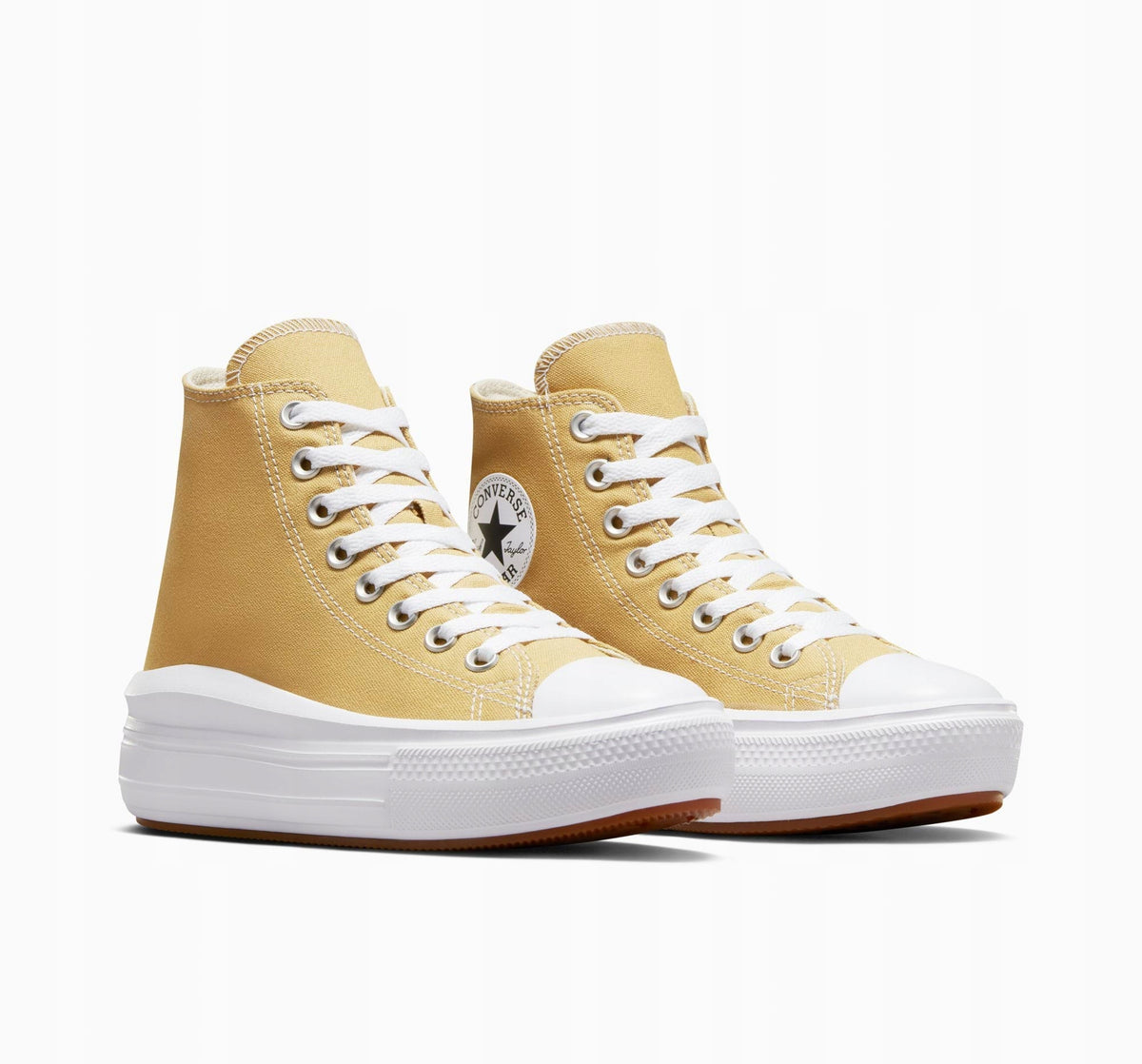 Converse Brązowe Buty Damskie Wysokie Sportowe Sneakersy na Platformie 37,5