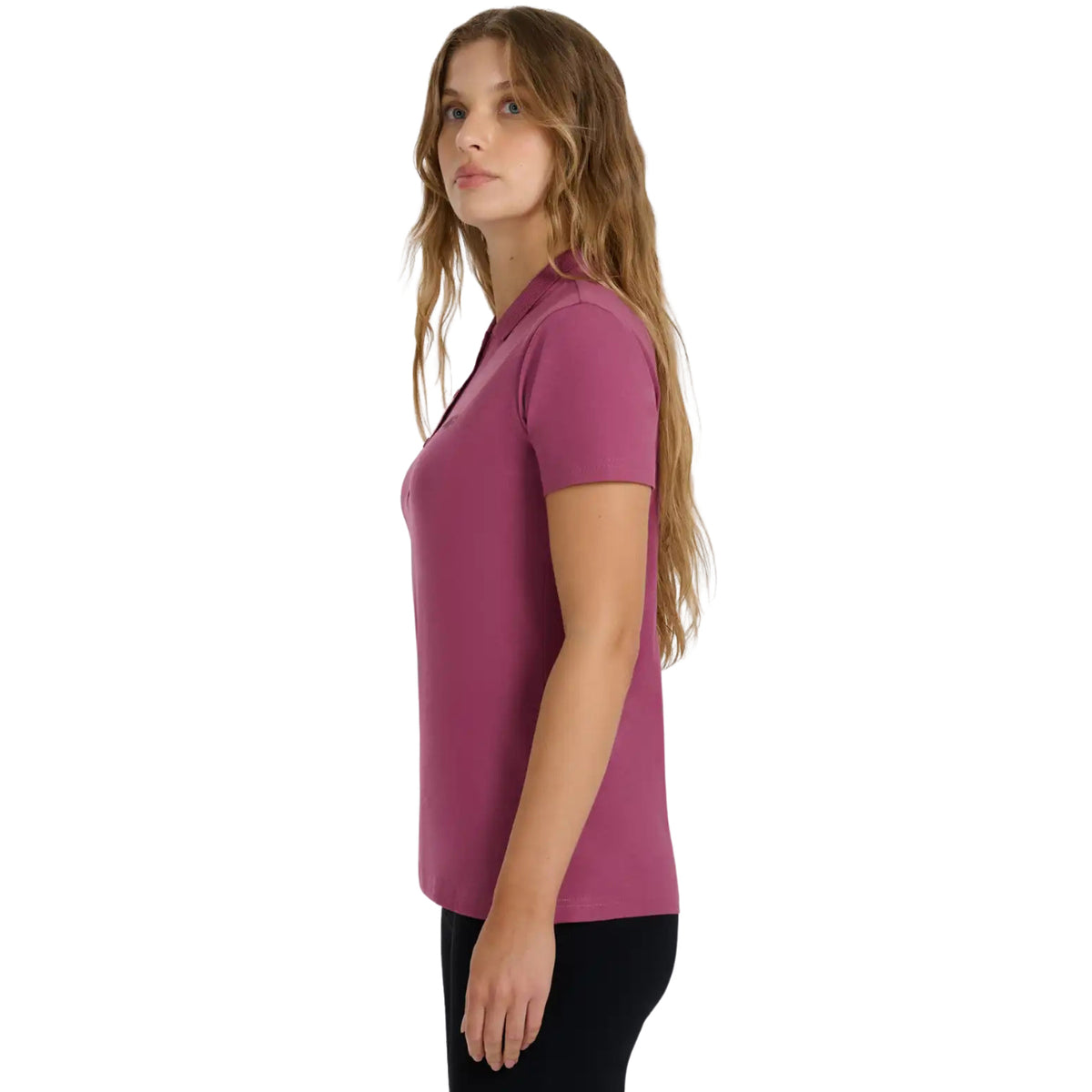 Koszulka damska polo 4F F554 burgund 4FWAW25TPTSF554 60S