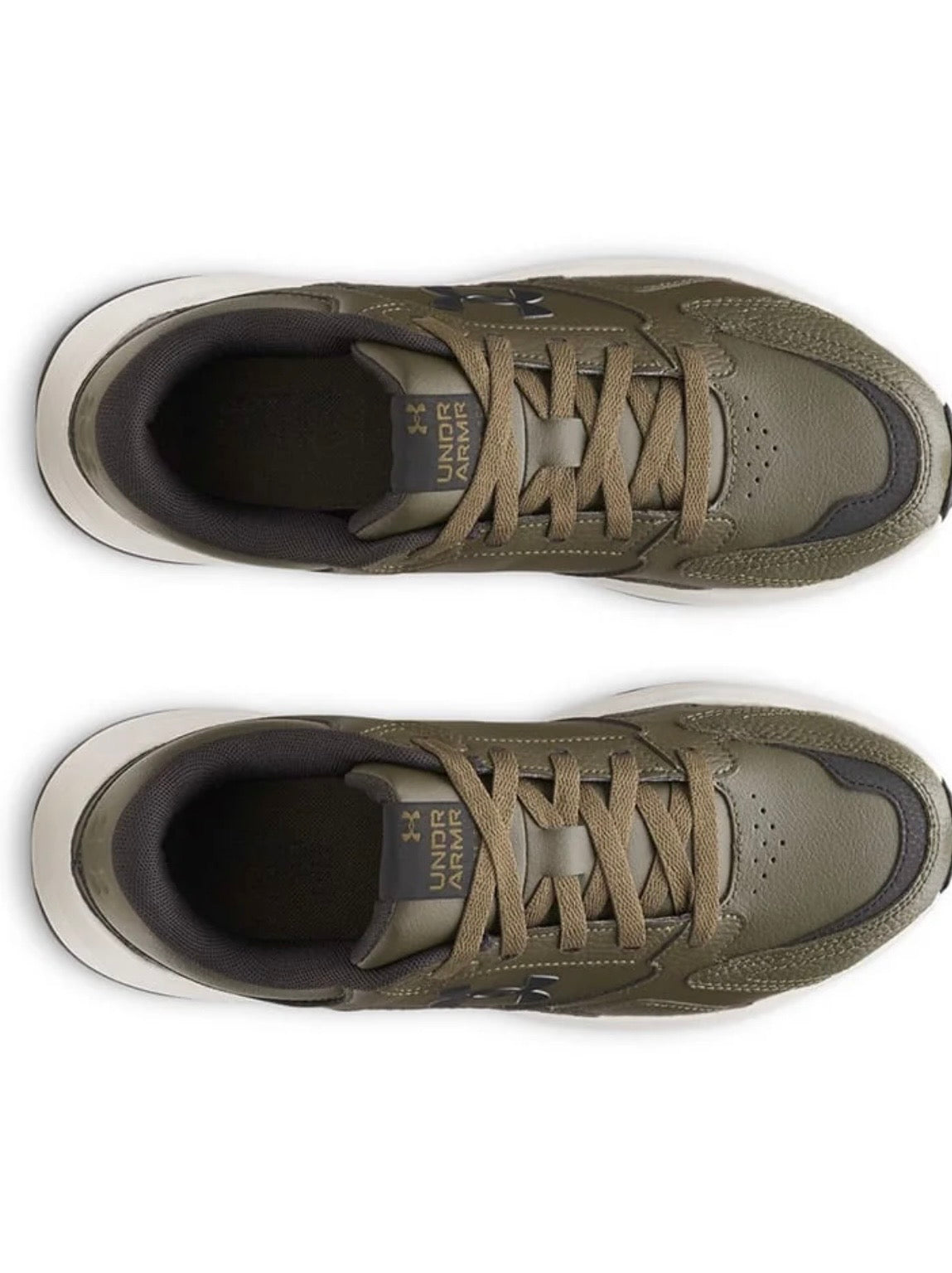 Under Armour Buty Męskie Sportowe Sneakersy Khaki Skórzane Wygodne Edge