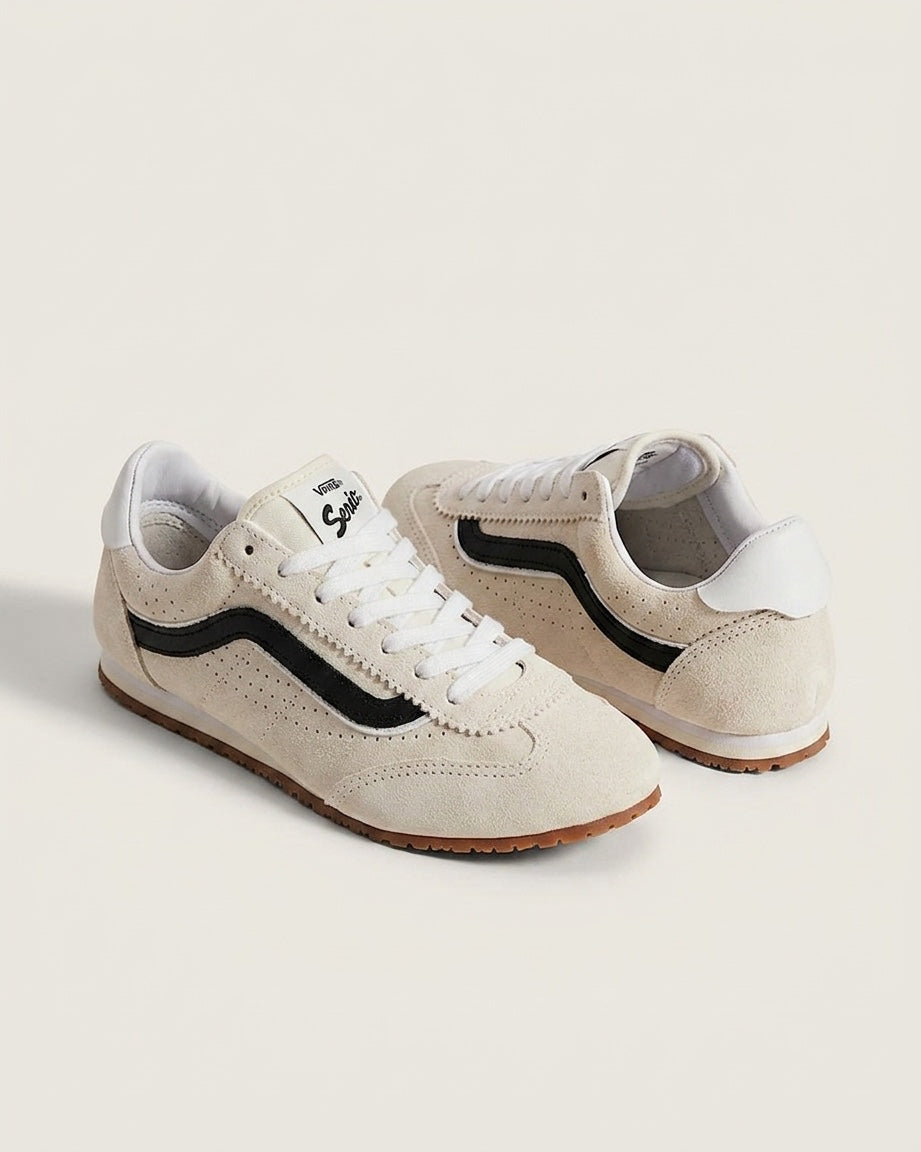 Buty Unisex Vans Super Lowpro Sneakersy Beżowe Zamsz