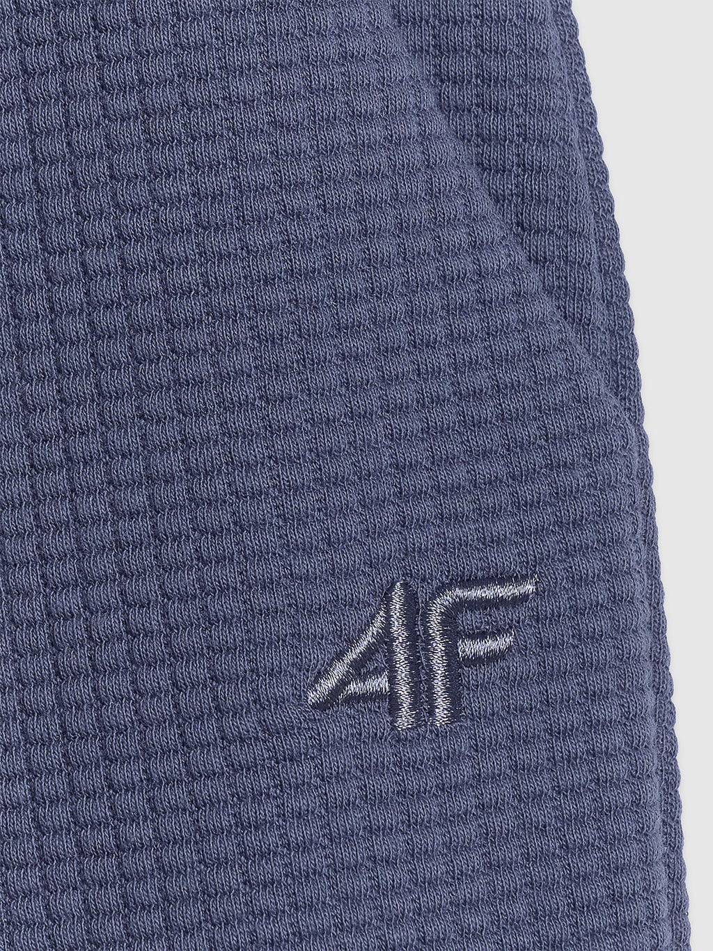 4F Granatowy Komplet Dresowy Damski Waflowa Dzianina Bluza i Spodnie