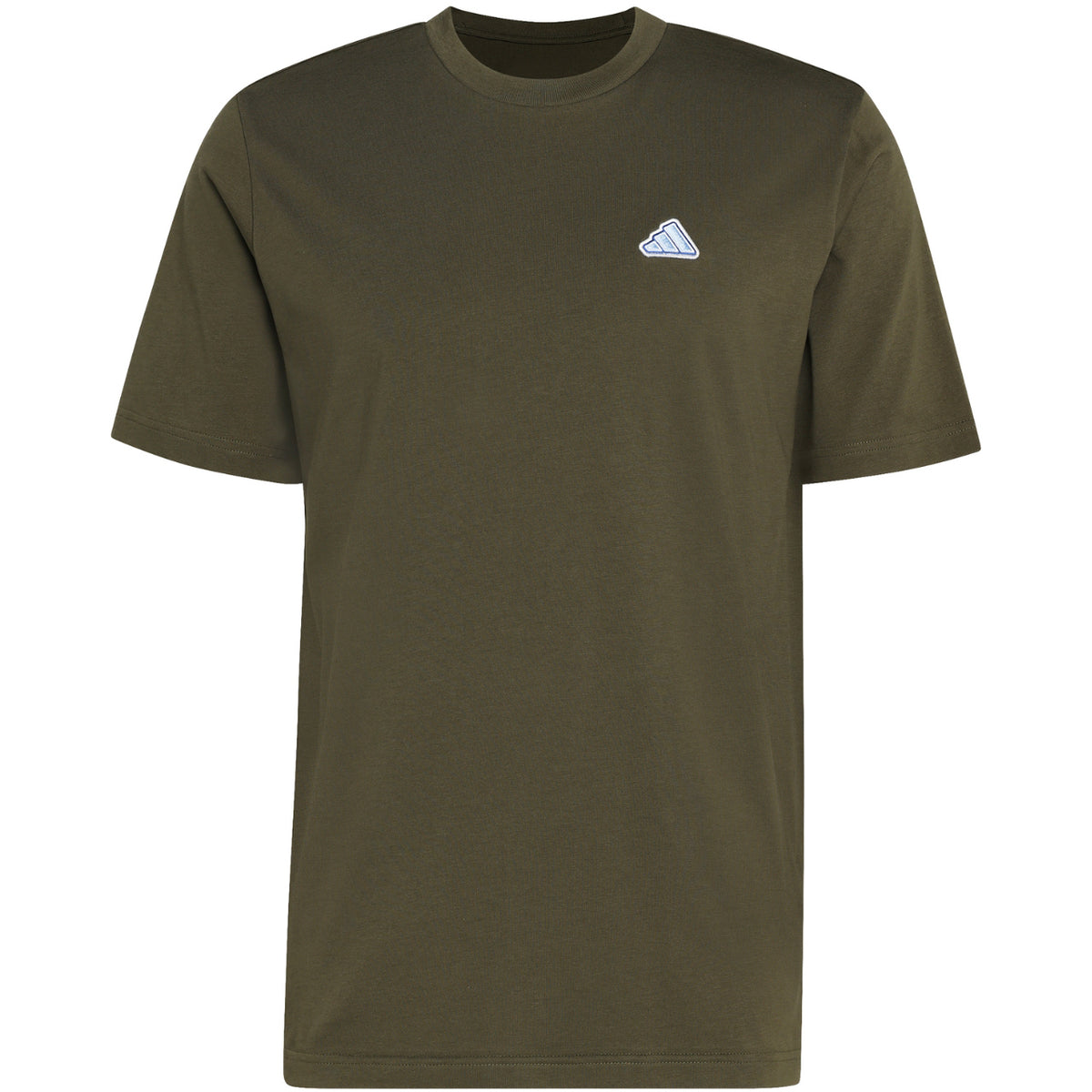 Koszulka Męska Adidas KT4448 Sportowa Oliwkowa Logo Bawełna