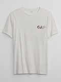 GAP Biała Koszulka Męska T-shirt z Logo na Plecach Carls Stone Gray r. S