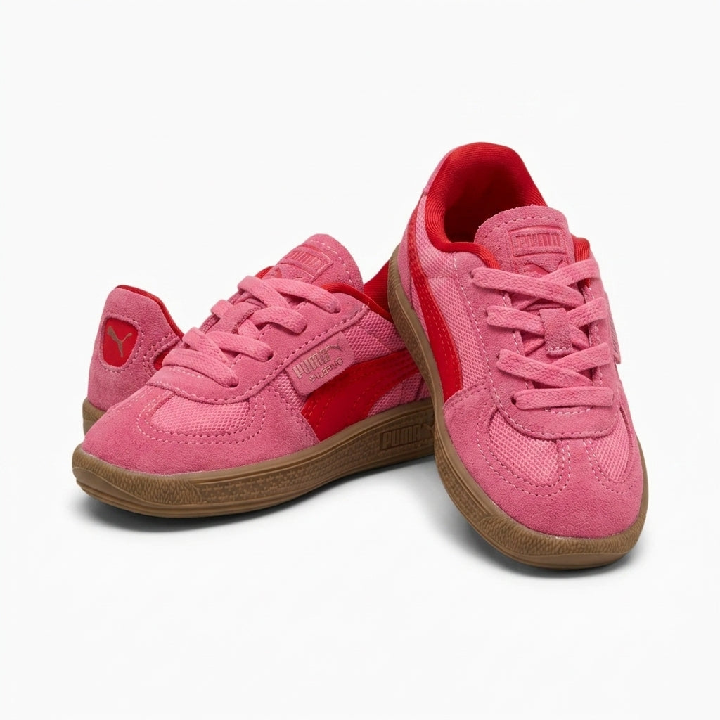 Buty dzieciece Puma 450043 01 Palermo Love Jr sportowe rozowe zamszowe