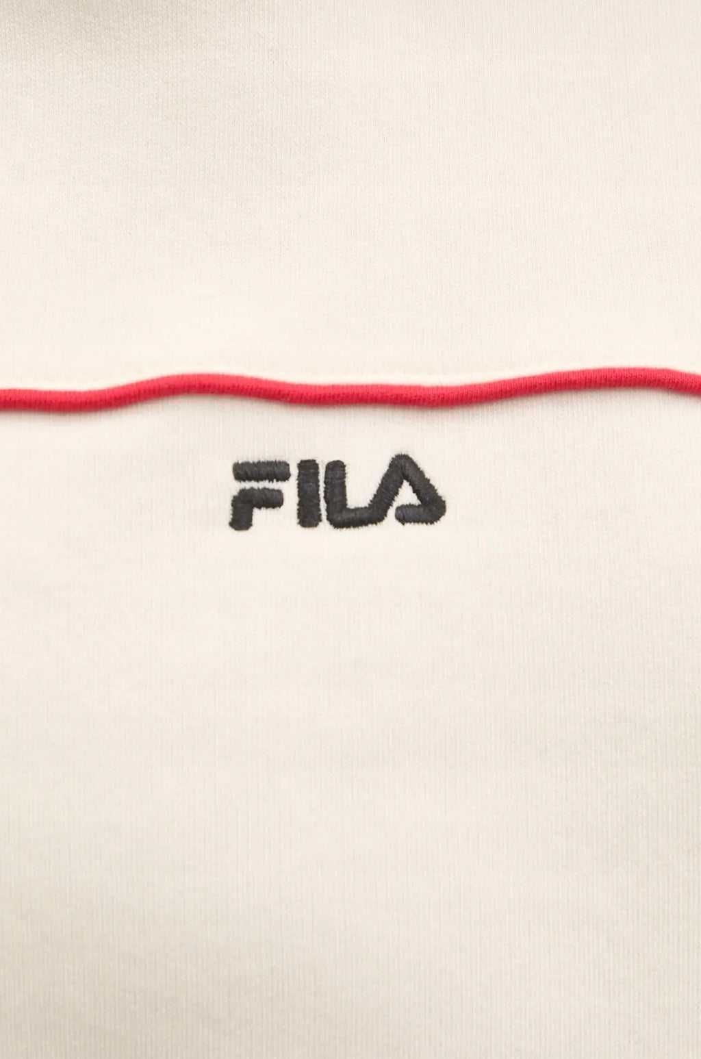 FILA Beżowa Bluza Damska z Kapturem Krótka ze Ściagaczem w Pasie Laggna r.M
