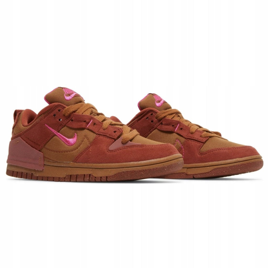 Nike Brązowe Skórzane Sneakersy Damskie Sportowe Dunk Low Disrupt 2