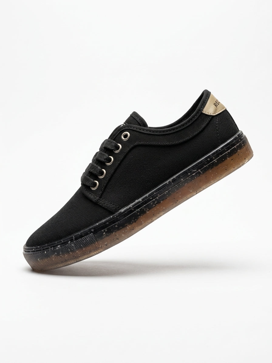 Buty Damskie Trampki Recykers Peckham Czarne Z Recyklingu
