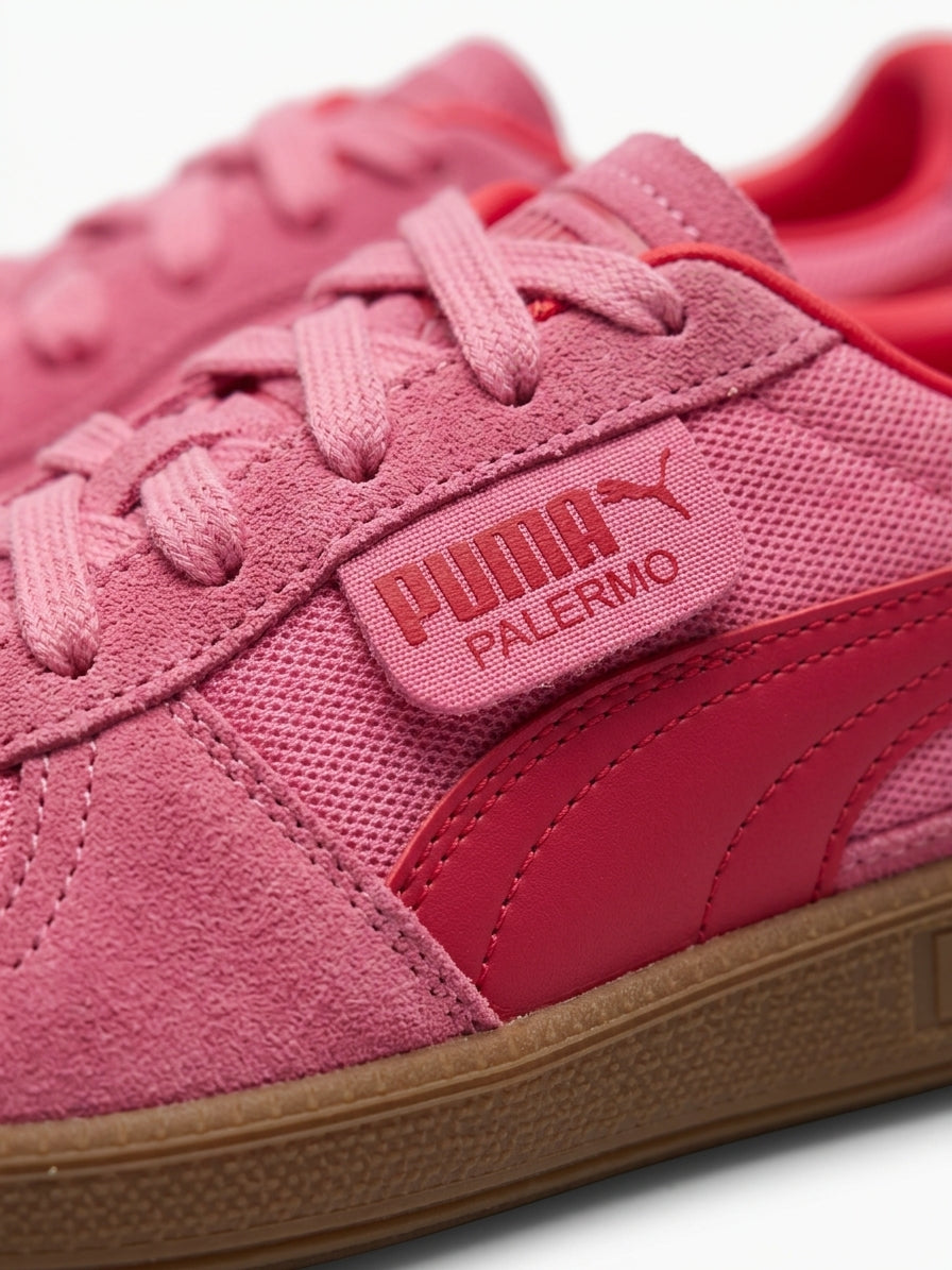 Buty Puma Damskie Palermo Love Różowe Czerwień Zamsz