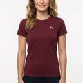 Koszulka Damska T-shirt Puma ESS Elevated Tee Burgund