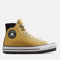 Converse Musztardowe Buty Męskie Sportowe Sneakersy Skórzane na Platformie