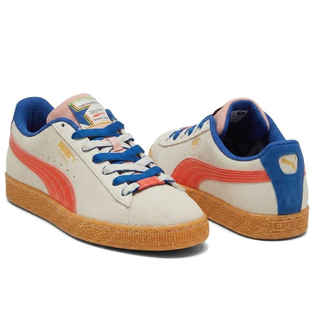 Buty Sportowe Sneakersy Męskie Puma Suede Podium Kremowo-brązowe