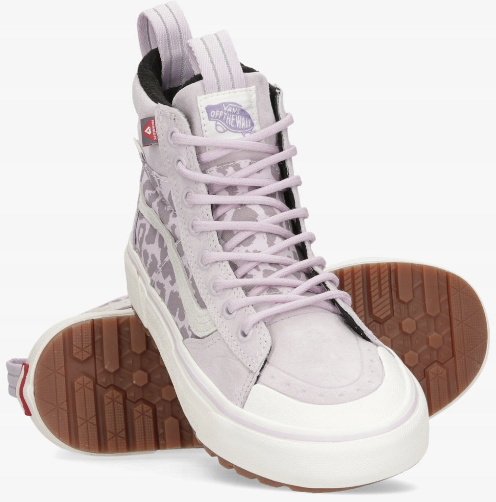 Vans Różowe Buty Damskie Sportowe Sneakersy Zimowe Motyw Panterki r. 36,5
