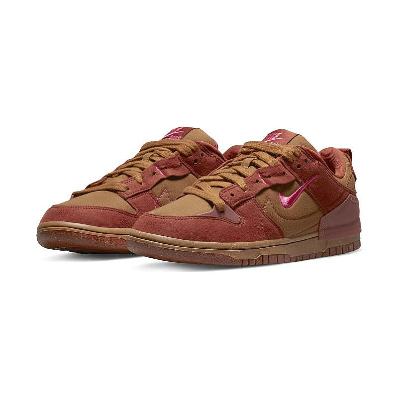 Nike Brązowe Skórzane Sneakersy Damskie Sportowe Dunk Low Disrupt 2