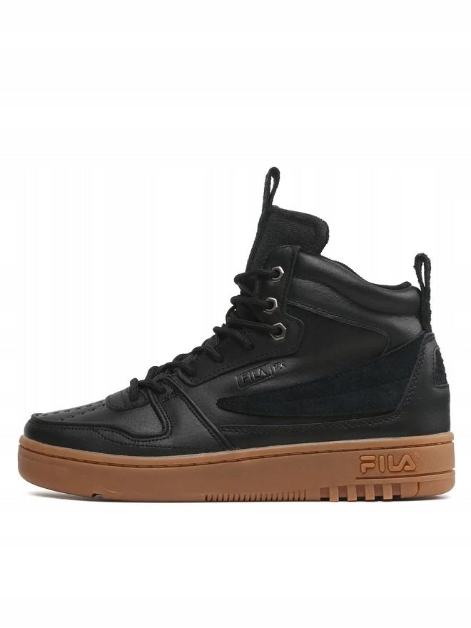 FILA Skórzane Czarne Buty Męskie Sportowe Sneakersy Wysokie Fxventuno