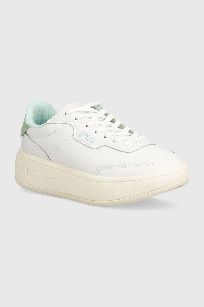Fila Białe Skórzane Buty Damskie Sportowe Sneakersy Platforma Premium L