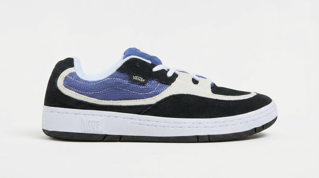Sneakersy Męskie Vans Speed LS skórzane biało-niebiesko