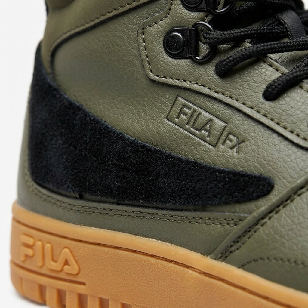 Buty Fila Damskie Wysokie Skórzane FXVENTUNO MID Wmn Zieleń