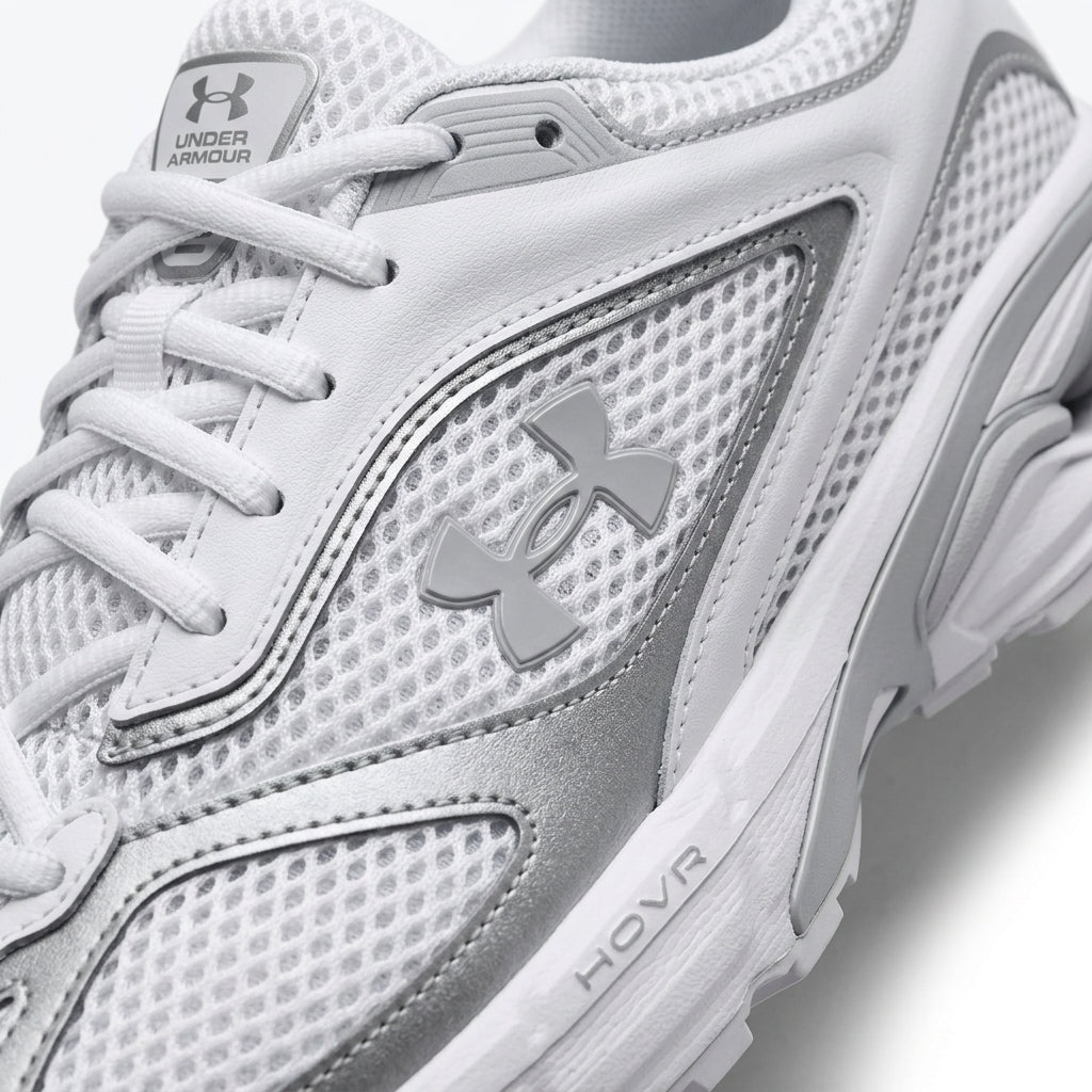 Buty Damskie Under Armour 3027595 Sportowe Biało-czarne Niskie