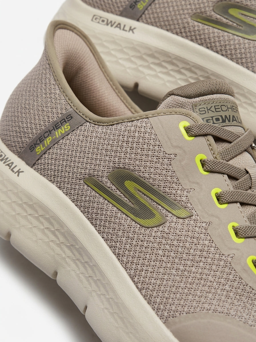 Buty Męskie Skechers Slip-ins GO Walk Flex Netro Szare Wsuwane