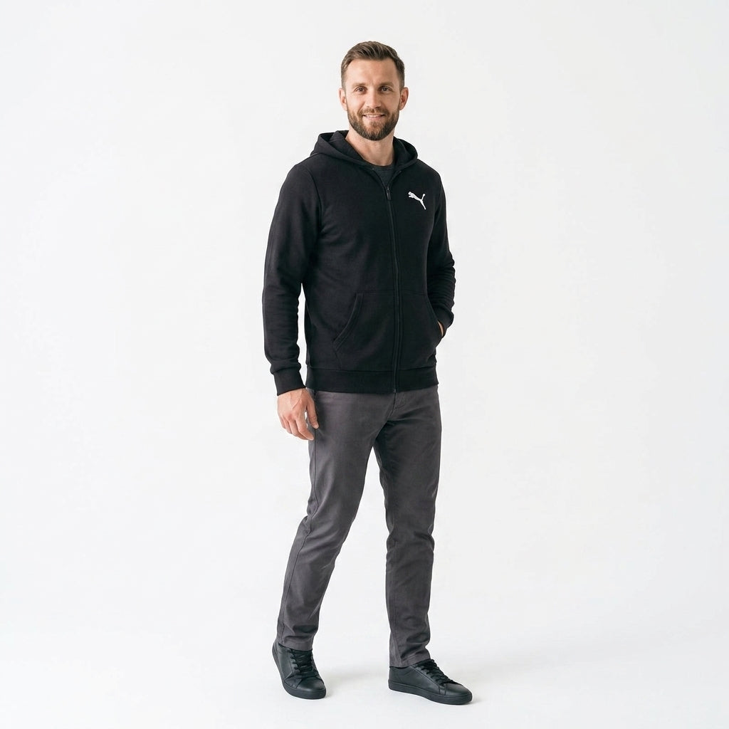 Bluza Męska Puma Better Essentials FZ FL Czarna Rozpinana