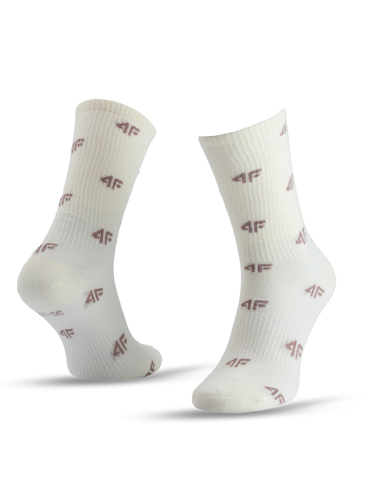 4F Beżowe Skarpety Damskie Casual za Kostkę Dziewczęce 3-pack