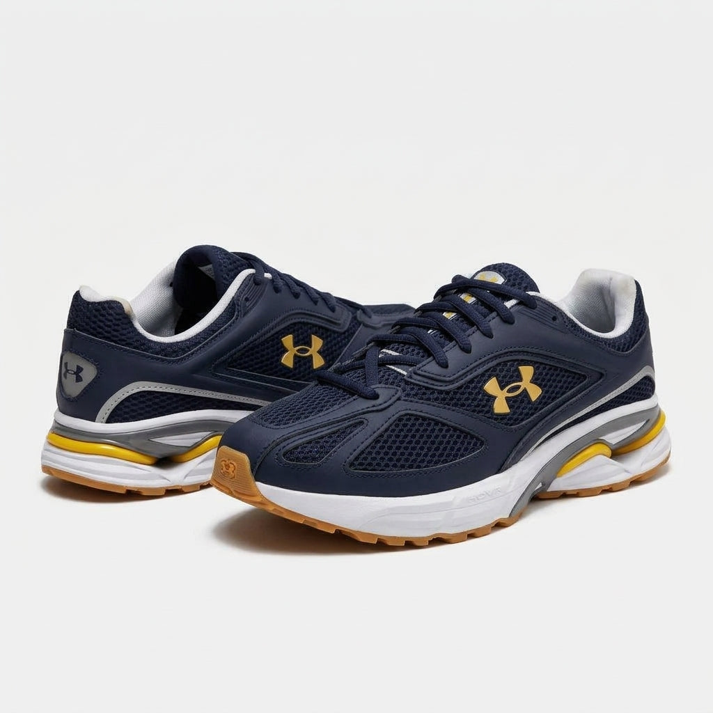 Buty Męskie Under Armour 3027595 Biegowe Granat Skóra